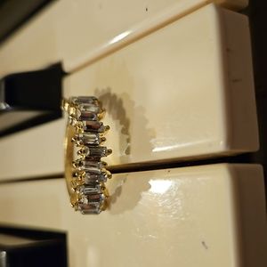 Faux Crystal and Gold Gem Ring